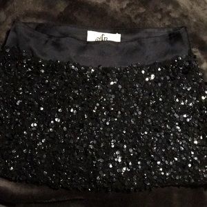 Young Fabulous and Broke Black sequins Mini Skirt